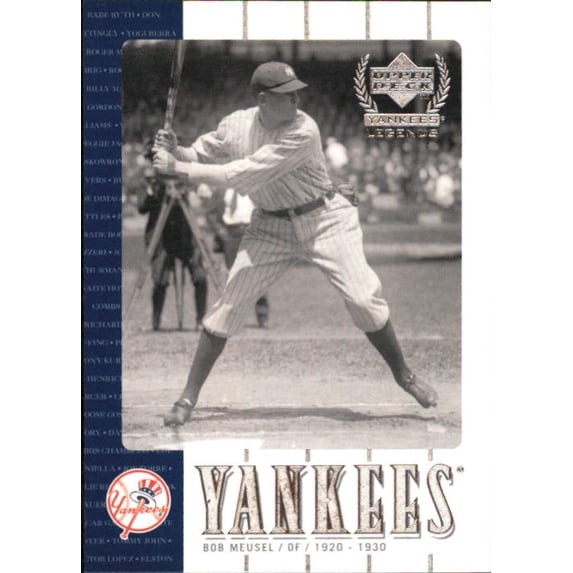 2000 Upper Deck Yankees Legends #21 Bob Meusel MLB Baseball Trading Card