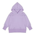 thumbnail image 7 of Telankuip Teen Girls Thumb Hole Sides Split Hoodies Kids Plain Oversized Long Sleeve Pullover Hooded Sweatshirts Cute Soft Comfortable Casual Outdoor Warm Hooded Tops Light Purple 9-10 Years, 7 of 7