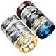 thumbnail image 5 of Una rebanada de dragón dorado n.° 6 sobre un fondo azul Personalice dos tonos Nudo celta Dragón Incrustaciones de fibra de carbono Parejas Anillos de boda para hombres de titanio en tono dorado platea, 5 of 5