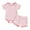 Pink, variant on Bagilaanoe 2pcs Newborn Baby Boy Girl Shorts Set Short Sleeve T Shirt Tops + Shorts 3M 6M 12M 18M Infant Casual Summer Clothes