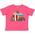 thumbnail image 3 of Inktastic Movie Loving Bats with Popcorn and Soda Boys or Girls Toddler T-Shirt, 3 of 5