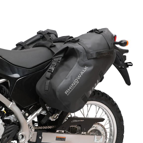 Alforjas laterales para motocicleta Rhinowalk impermeables de 18 L, par