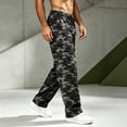 thumbnail image 6 of Camouflage Cargo Pants for Men Straight Leg Relaxed Fit Elastic Waist Drawstring Outdoor Workwear Pants, 6 of 7