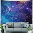 thumbnail image 4 of Fenyluxe  Galaxy Tapestry Blue Starry Sky Tapestry Universe Space Tapestry Wall Hanging Psychedelic Tapestry Mysterious Nebula Stars Wall Tapestry for Living Room Dorm 60x50inch, 4 of 6