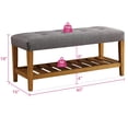 thumbnail image 2 of Bowery Hill Bench in Gray and Oak, 2 of 6