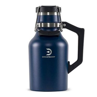 H2 Hydrology Growler Water Bottle With Handle Lid, Double Wall Vacuum  Insulated One Gallon Growler, Hot and Cold Leak Proof Sweat Free