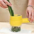thumbnail image 3 of Fiudx Cortador de Verduras, Mini Picador de Ajo Inalámbrico, Motor de Alta Velocidad, Puerto de Alimentación Abierto, Adición de Ingredientes Frescos, Cepillo de Limpieza de Cerdas Duras, Carga Usb,, 3 of 5