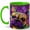 Green, variant on Stained Glass French Bulldog Coffee Mug, Colorful Dog Mug, Ceramic 11 oz
