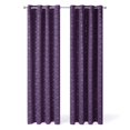 thumbnail image 4 of Cortinas opacas Deconovo con estampado de diamantes plateados, aislantes térmicos, con ojales, color morado real/diamante, 42 x 63 pulgadas, para sala de estar, 4 of 7