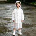 thumbnail image 5 of JOANKDMI Toddler Girls Long Raincoat Kids Waterproof Lightweight EVA Rain Jacket with Clear Brim Hood Snap Button Closure for School Hiking Travel Outdoor Active Wear, 5 of 5
