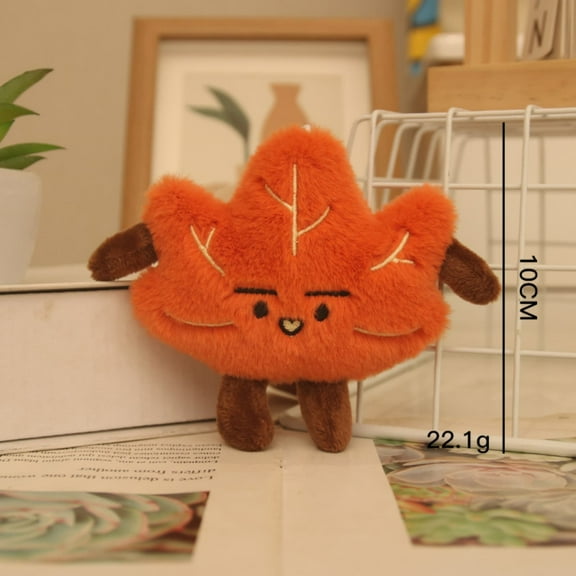 Leatfisat Cute Orange Leaf Plush Toy, Adorable Fall-Themed Stuffed Animal For Kids & Seasonal Decor