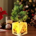 thumbnail image 5 of Pre-lit 14.2" Small Christmas Tree, Artificial Mini Christmas Tree with Light-Up Pot, Battery Powered Tabletop Xmas Tree Night Light for Table Desk Home Christmas Decor, 5 of 6