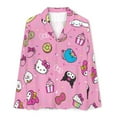 thumbnail image 4 of Hello Kitty Women Pajamas Set Long Sleeve Sleepwear Button Down Nightwear Soft Pjs Set with Pockets, 4 of 7