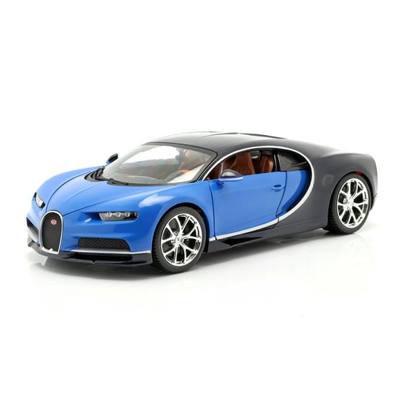 2016 Bugatti Chiron Blue 1/18 Diecast Model Car by Bburago