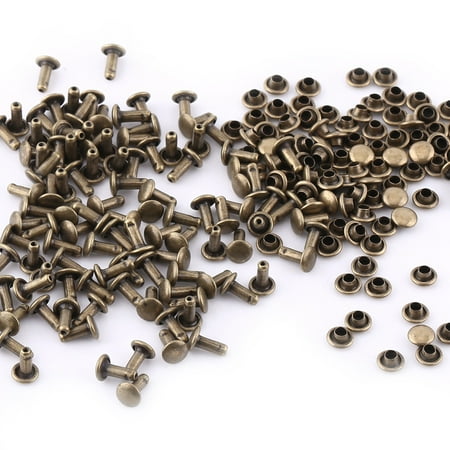 

Double Cap Rivet Set - 100pcs for Leather Craft Repairs and Decorations