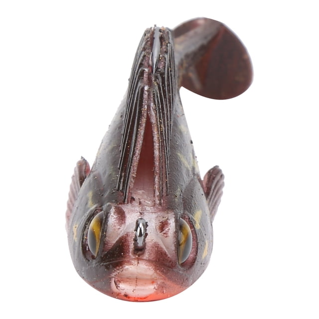 Soft Bait Anti-hanging Bottom, Deep Running Paddle Tail Long Service Life For Bottom Fake Soft Bait ANGGREK Mancha amarilla roja negra