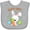 AC-Heather Grey, variant on Inktastic Happy Easter Bunny with Eggs and Carrot Boys or Girls Baby Bib