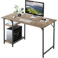 thumbnail image 1 of BestOffice 47-Inch Computer Desk, Bookshelf – Extra Large Modern Study & for Home Office, Black, 1 of 7