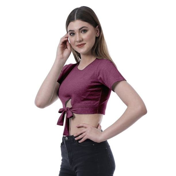 Cropped shirt with knot - Woman