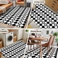 thumbnail image 5 of Bohemia Area Rugs 2.7'x5', Washable Small Throw Rugs for Kitchen Bedroom, Retro Abstract Geometric Pattern Boho Black Indoor Outdoor Rug Non-Slip Low Pile Carpet Runner Reversible Floor Mats, 5 of 8