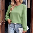 thumbnail image 1 of Mode Automne Femmes Nouveau Col Rond Couleur Mode Tricoté Manches Longues Vêtements Automne Femmes en Liquidation, 1 of 9
