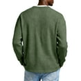 thumbnail image 5 of Lumtrix Men's Waffle Henley Shirts Crewneck Lightweight Top Long Sleeve Causal Button Down Pullover T Shirt Army Green XL, 5 of 7