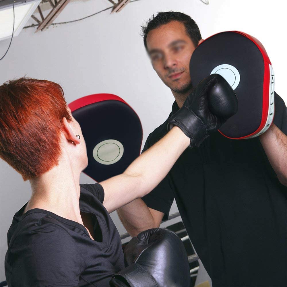 Efanty 2PCS PU Leather Punching Kicking Palm Pad Glove for Focus Training of Karate MuayThai Kick Boxing UFC MMA