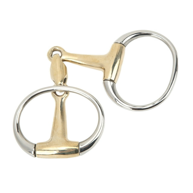 Cheval Anneau en Vrac Snaffle, Cuivre Charnière Cheval Anneau Snaffle Bit Acier Inoxydable Fort pour la Ferme