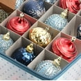 thumbnail image 3 of Hearth & Harbor Pack of 2 Small Christmas Ornament Storage Box - Fits up to 64 Holiday Ornaments, 3 of 6
