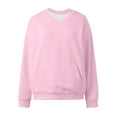 thumbnail image 4 of HUAXUN Oversized Girls Hoodies - Cute Drop Shoulder Sweatshirts with Pocket, Loose Fit Long Sleeve Pullover for Teen Girls, Casual Comfortable Top (Pink,3-14 Years), 4 of 5