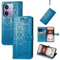 thumbnail image 1 of Funda Cartera FOXDOCK para OPPO A40 4G , Flip PU con Relieve de Gatos y Perros, Tarjetero y Soporte, 1 of 6