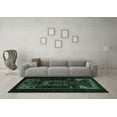 thumbnail image 3 of Ahgly Company Machine Washable Indoor Rectangle Persian Turquoise Blue Traditional Area Rugs, 8' x 10', 3 of 4