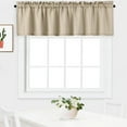 thumbnail image 1 of GlowSol Cafe Curtain Valance 60"W x 15"L Waffle Weave Waterproof Blackout Window Valance for Bathroom Kitchen, Plaza Taupe, 1 Panel, 1 of 6