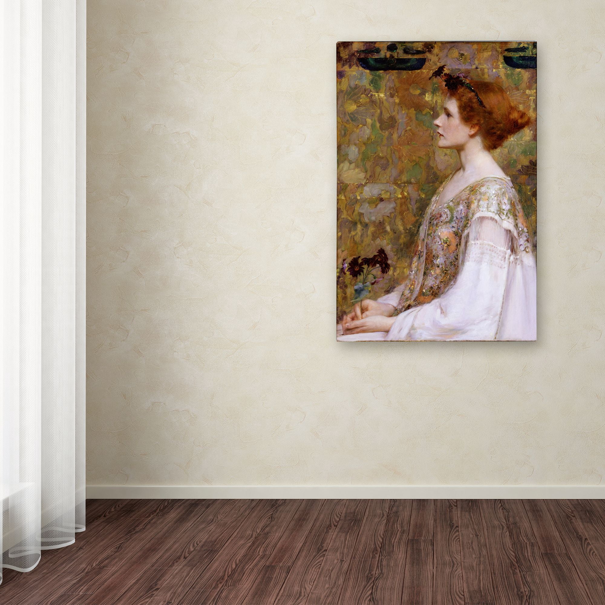 Trademark Fine Art 'Woman With Red Hair' Canvas Art by Albert Herter