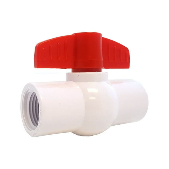 PVC COMPACT BALL VALVE 1/2 " - Threaded - Sanipro - (Pack of 10)