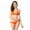 Orange, variant on lulshou Women's Bikini Swimsuit Triangle Top Side Tie Bottom Bikini Swimwear Bandage Bikini Set Push-up Bra Swimsuit