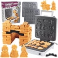 thumbnail image 1 of Waffle Wow Fantasy Castle Waffle Maker: Hornea y Construye Castillo de Waffles O Panqueques con Forma de Ladrillos, Caballeros, Princesas, Dragones y Más, Hierro Eléctrico Antiadherente con 4 Platos E, 1 of 5