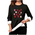 thumbnail image 2 of Heisall Chemises de Base pour Femmes Automne Hiver Imprimé Floral Col Rond Manches Longues Épaissies Polaire Teddy Shearling Chaud Ajusté Hauts Thermiques pour Usage Quotidien par Temps Froid, 2 of 3