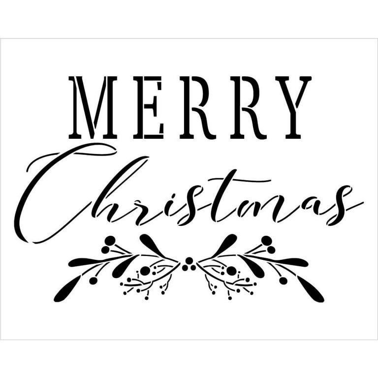 Cute Kraft Paper Black Script Font Merry Christmas