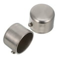 thumbnail image 1 of QUMIIRITY 2 Pcs Embouts Décoratifs pour Tringle à Rideau Ronde Argentée Accessoire pour Propriétaires et Hôteliers, 1 of 7