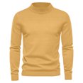 thumbnail image 2 of kakina CMSX Classic Knitted Sweater for Men Clearance,Fashion Casual Soft Long Sleeve Half Turtleneck Solid Color Comfortable Pullover Knitted Sweaters for Mens, 2 of 9
