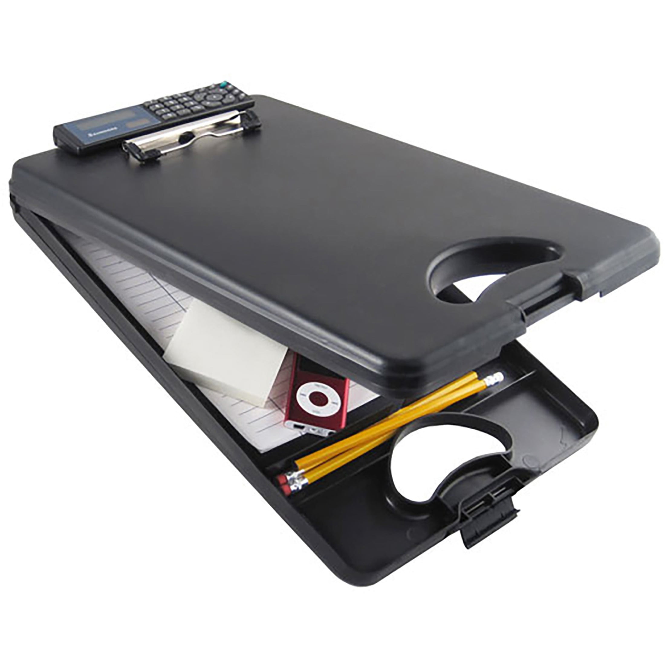 Officemate Portable Clipboard Case with Calculator 83372 Gray