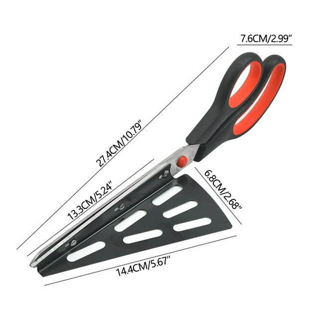 Leodye 1PCS Removable Stainless Steel Pizza Scissors - Heavy-duty Kitchen Cutting Tool for Pizza -10.7IN