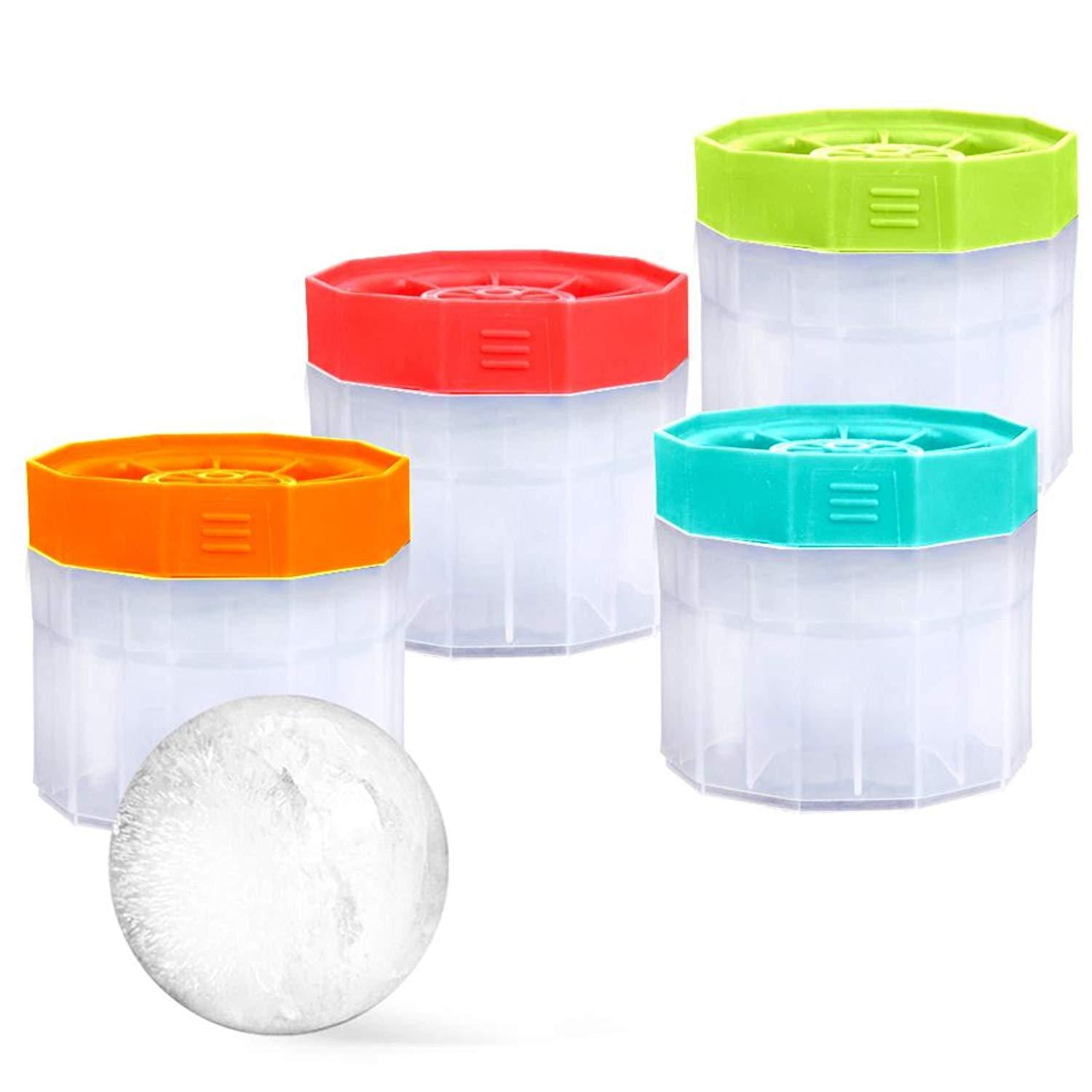 PREMIUM Ice Ball Molds 4PACK BPA Free 2.5 Inch Ice Spheres