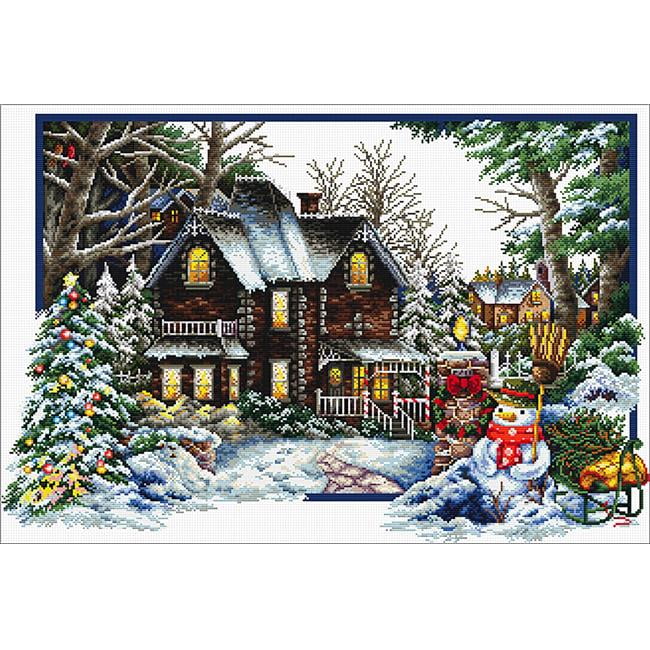 Needleart World No Count Printed Cross Stitch Kit 27"X19.25"Winter
