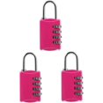 thumbnail image 1 of 3pcs 4 Password Locks Shackle Locker Lock for Locker Padlock Sports Locker Pad Lock Portable Outdoor Combination Lock Gym Locker Lock Backpack Lock Heavy Zinc Alloy, 1 of 5