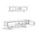 thumbnail image 5 of Simpli Home Lowry 72 inch Wide Solid Wood TV Stand in Natural For TVs up to 80 inches, 5 of 9