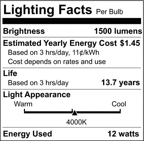 Satco S12431 (6 Pack) Dimmable LED Filament Light Bulbs, 12.5 Watt; Medium Base; 120 Volt