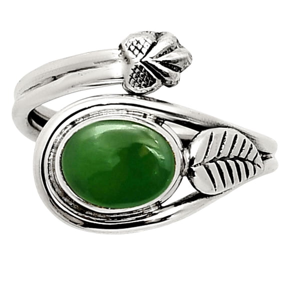 Natural Green Onyx 925 Sterling Silver Ring s.6 Jewelry R-1276 SDR249826