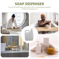 thumbnail image 4 of Contenedor de plástico resistente, jarras blancas vacías con tapa dispensadora, cubo rellenable de 1 l para almacenar líquidos, gel de ducha y champú., 4 of 6
